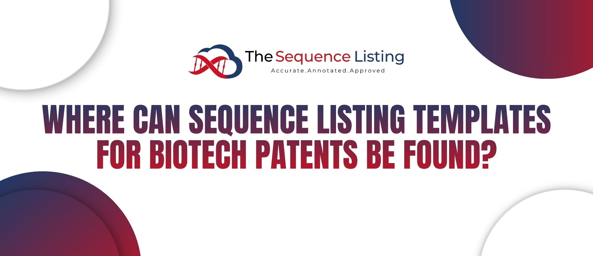 Sequence Listing Templates