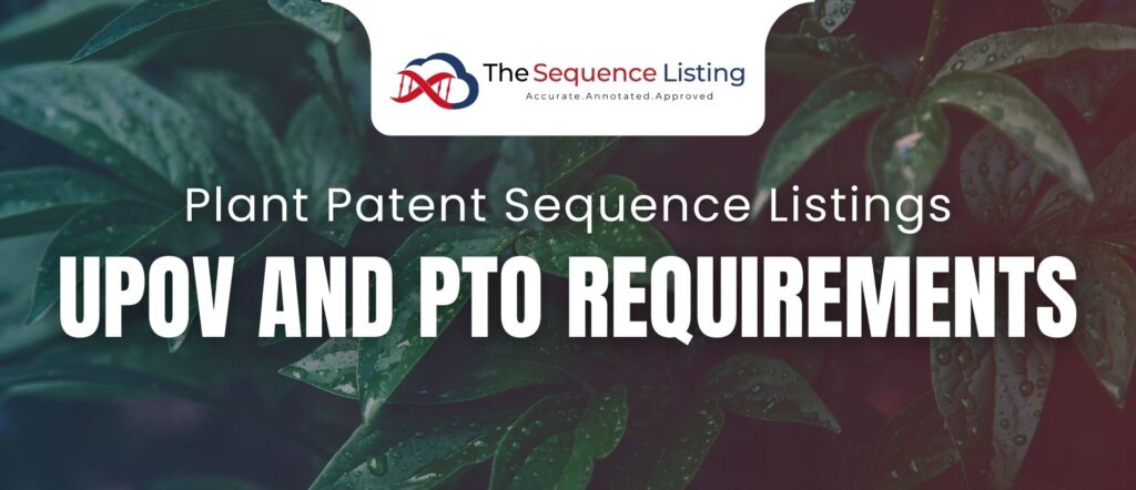 Plant Patent Sequence Listing