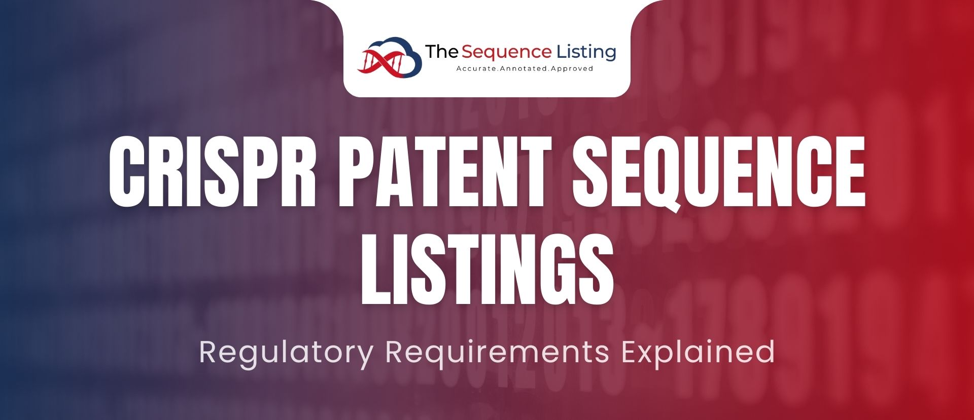 CRISPR Sequence Listing Requirements