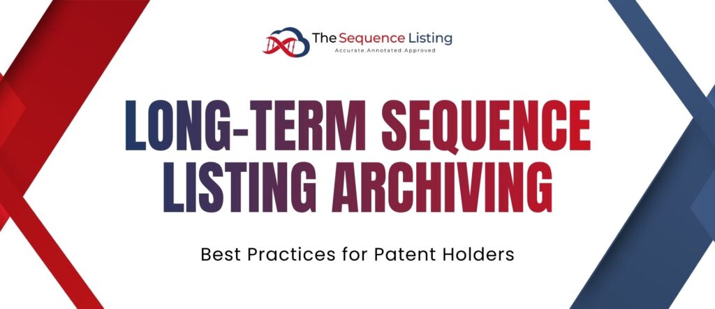 Sequence Listing Archiving